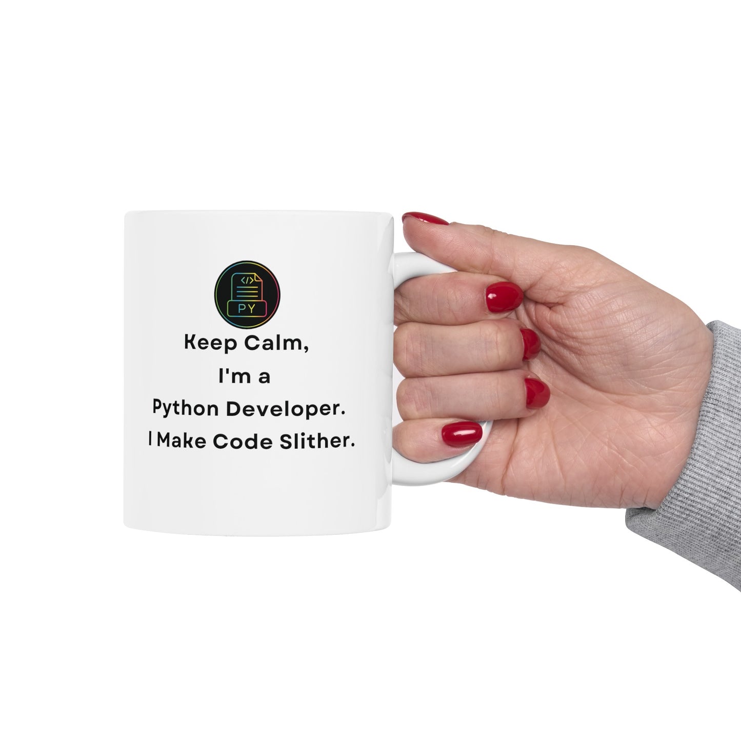 Keep Calm I'm a Python Developer 11 oz Mug - BPA Free, Dishwasher Safe