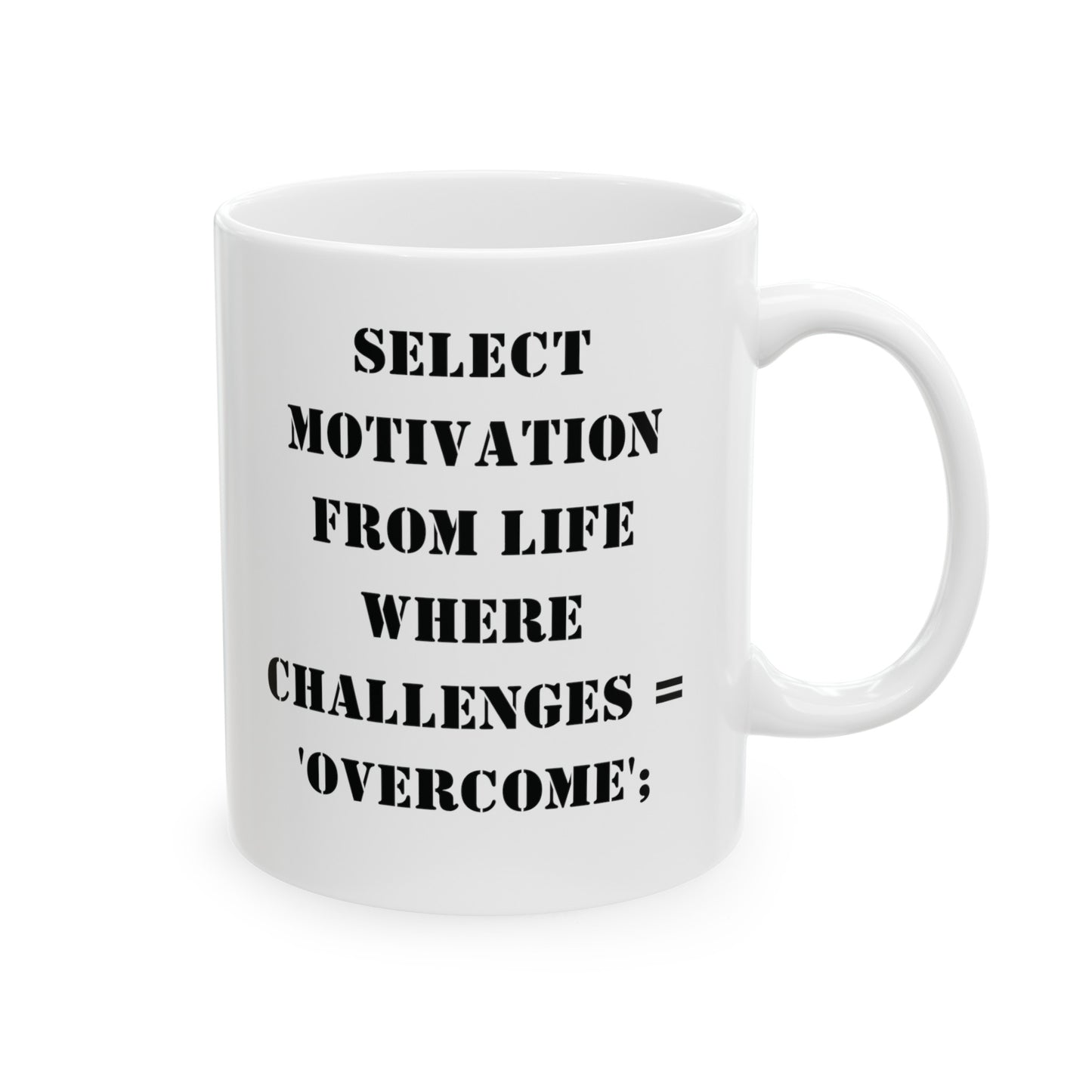 Motivational SQL Query 11 oz Ceramic Coffee Mug - BPA Free, Dishwasher Safe