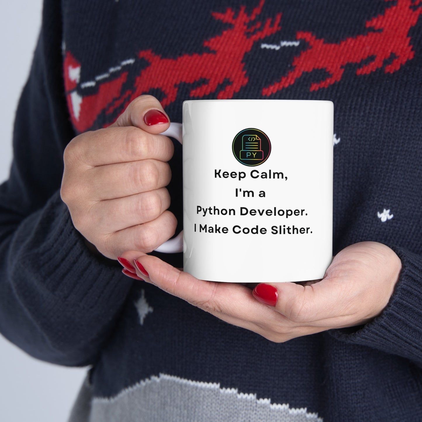 Keep Calm I'm a Python Developer 11 oz Mug - BPA Free, Dishwasher Safe