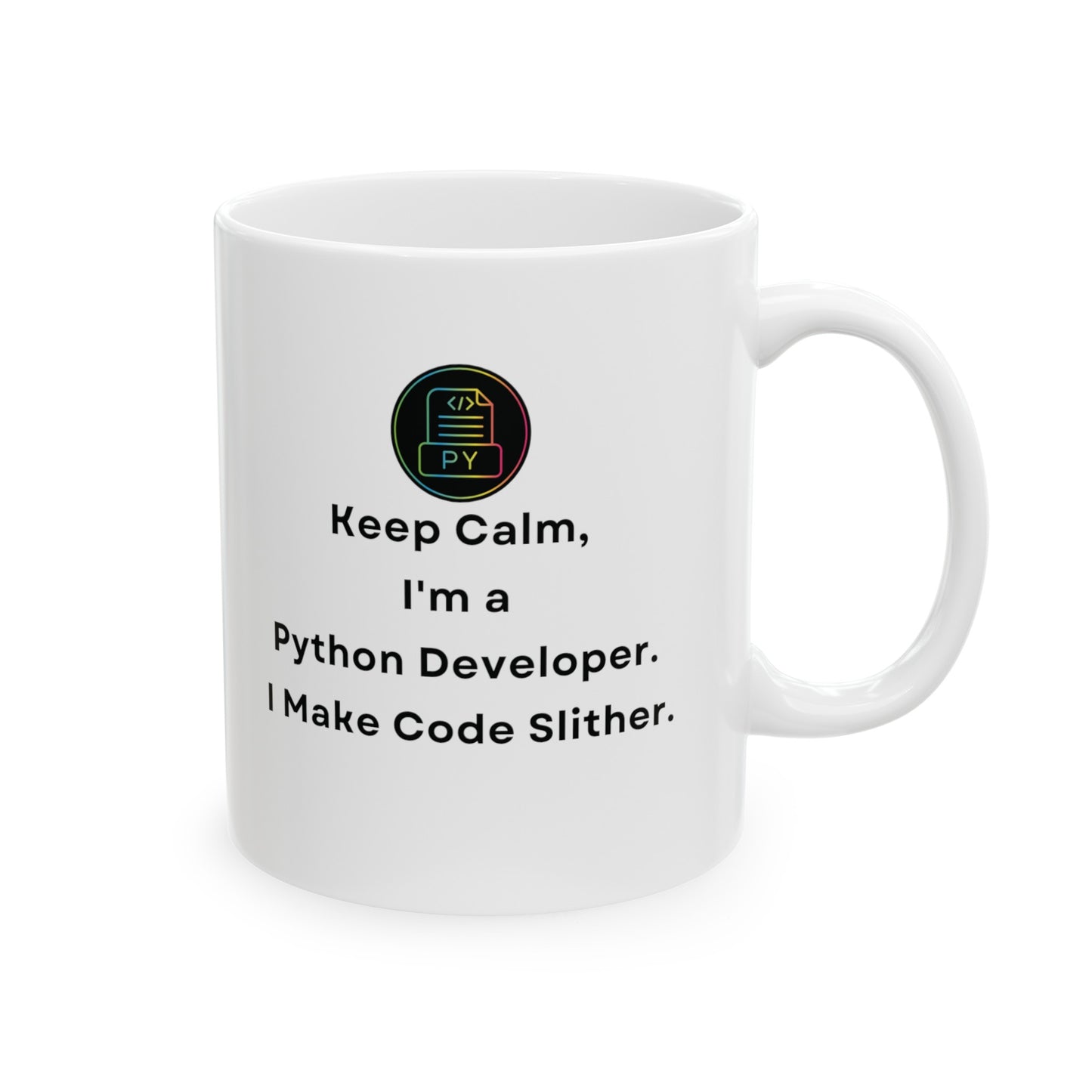 Keep Calm I'm a Python Developer 11 oz Mug - BPA Free, Dishwasher Safe