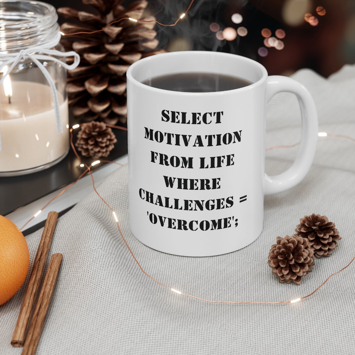 Motivational SQL Query 11 oz Ceramic Coffee Mug - BPA Free, Dishwasher Safe