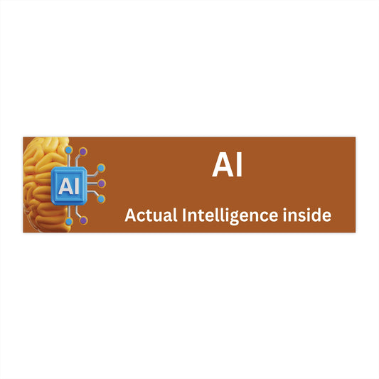 AI Intelligence Car Decal - Tech Geek Bumper Sticker