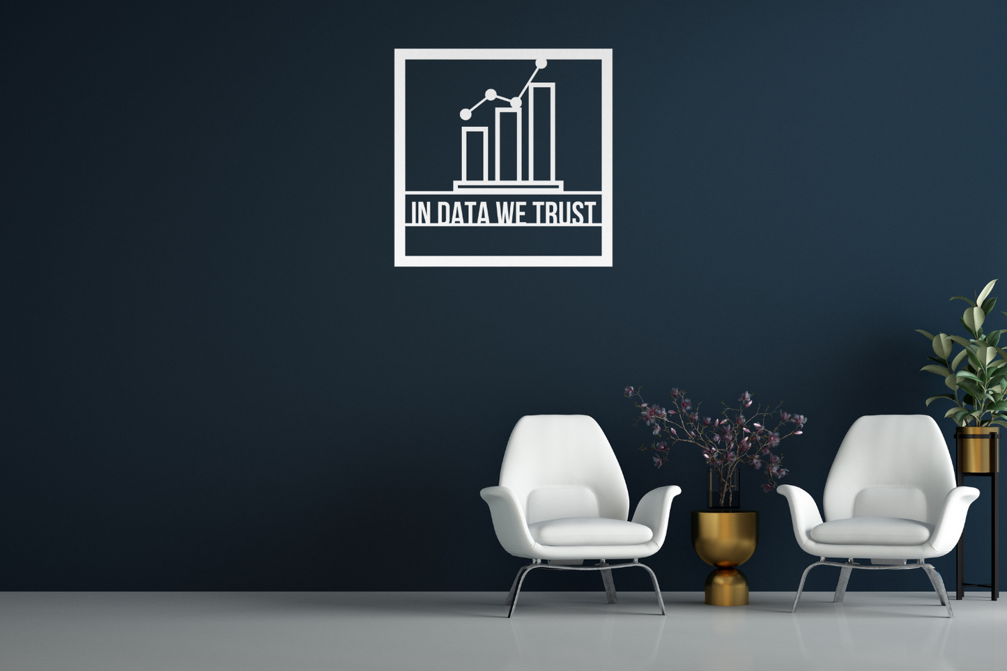 In Data We Trust - Metal Wall Art