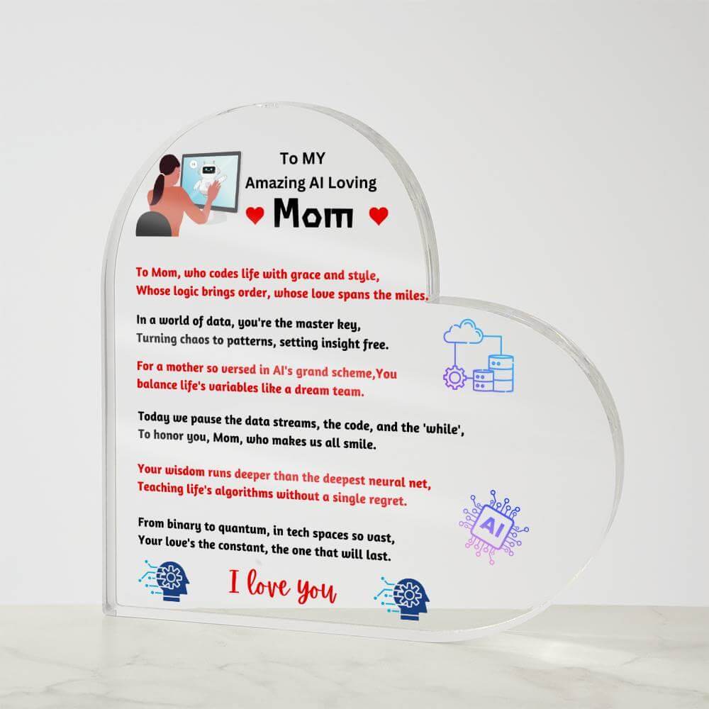 Acrylic Plaque for Mom, Mothers Day Gift, Gift For Mother