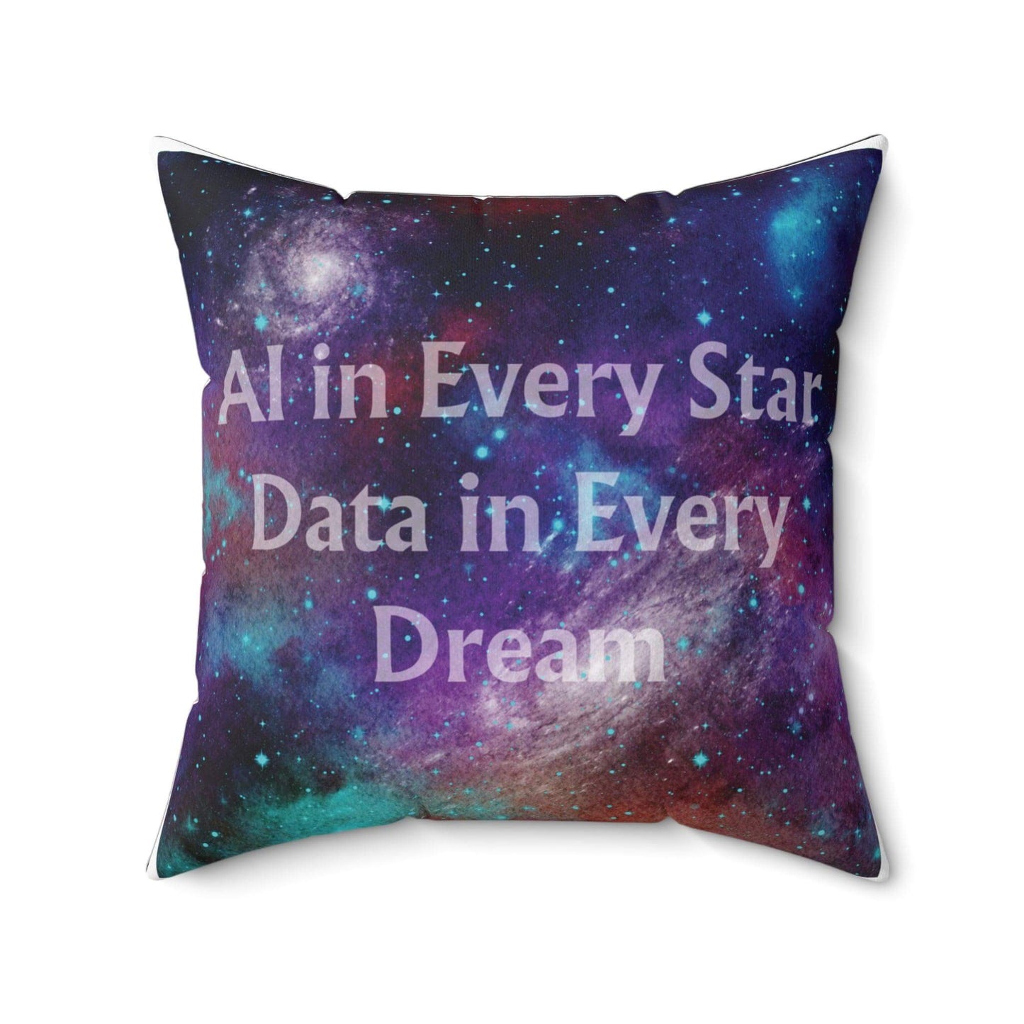 AI Dreams Square Pillow Unique Tech-Inspired Home Accent - AnalyticsMerch.Com