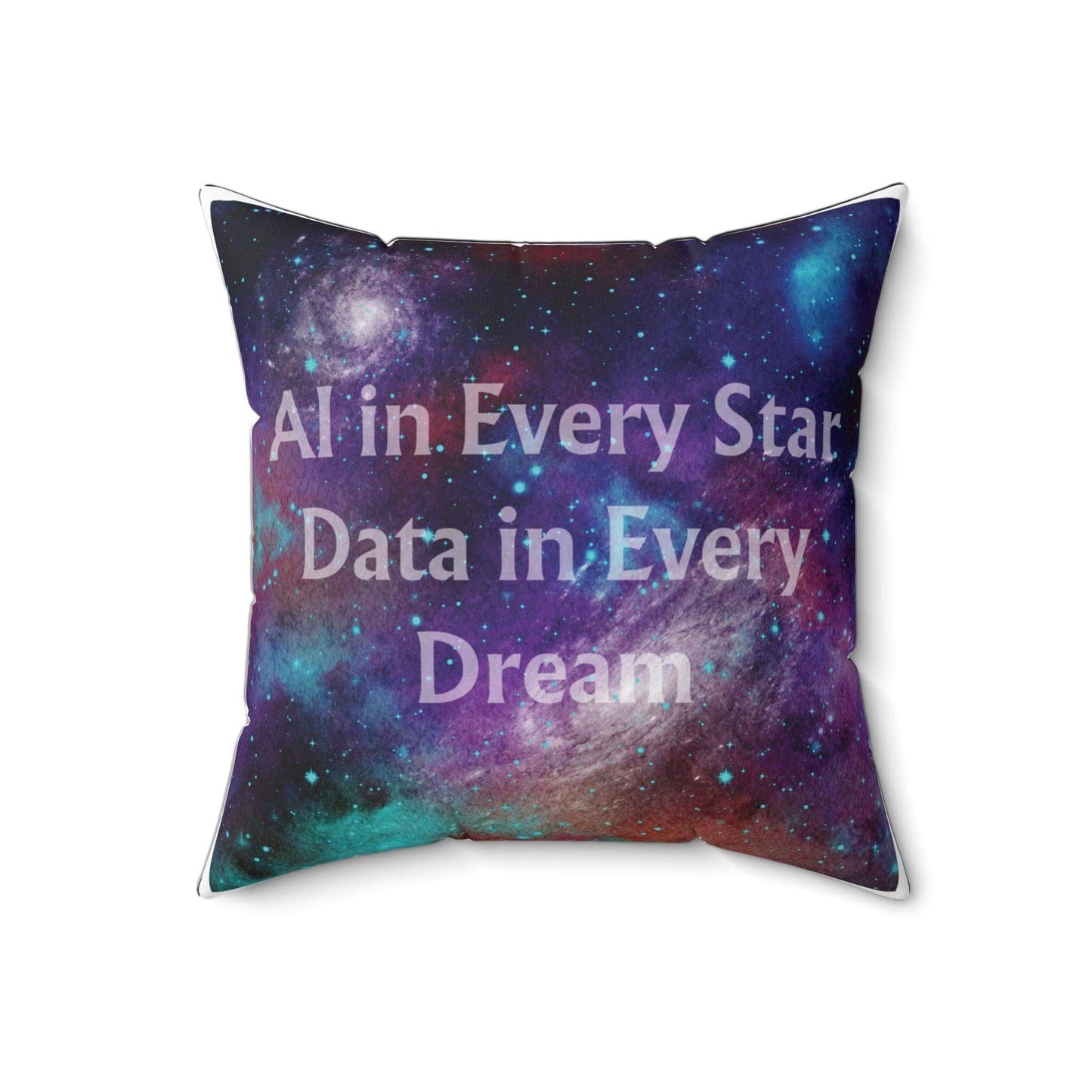 AI Dreams Square Pillow Unique Tech-Inspired Home Accent - AnalyticsMerch.Com