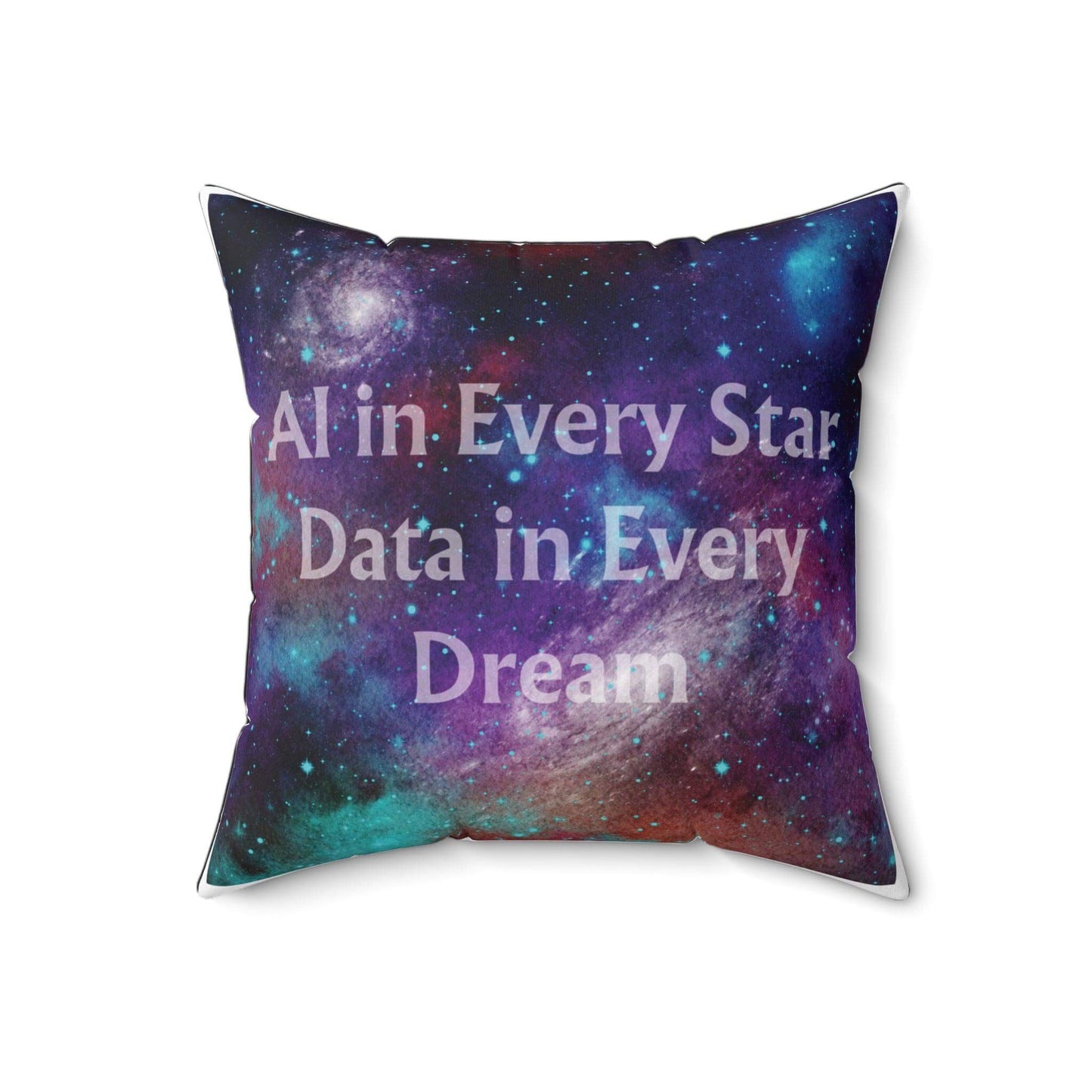 AI Dreams Square Pillow Unique Tech-Inspired Home Accent - AnalyticsMerch.Com