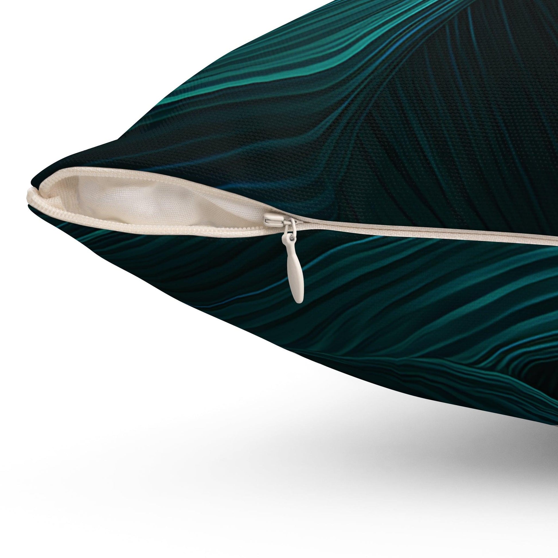 AI-Inspired Teal Neuron Polyester Pillow - Tech Home Decor - AnalyticsMerch.Com