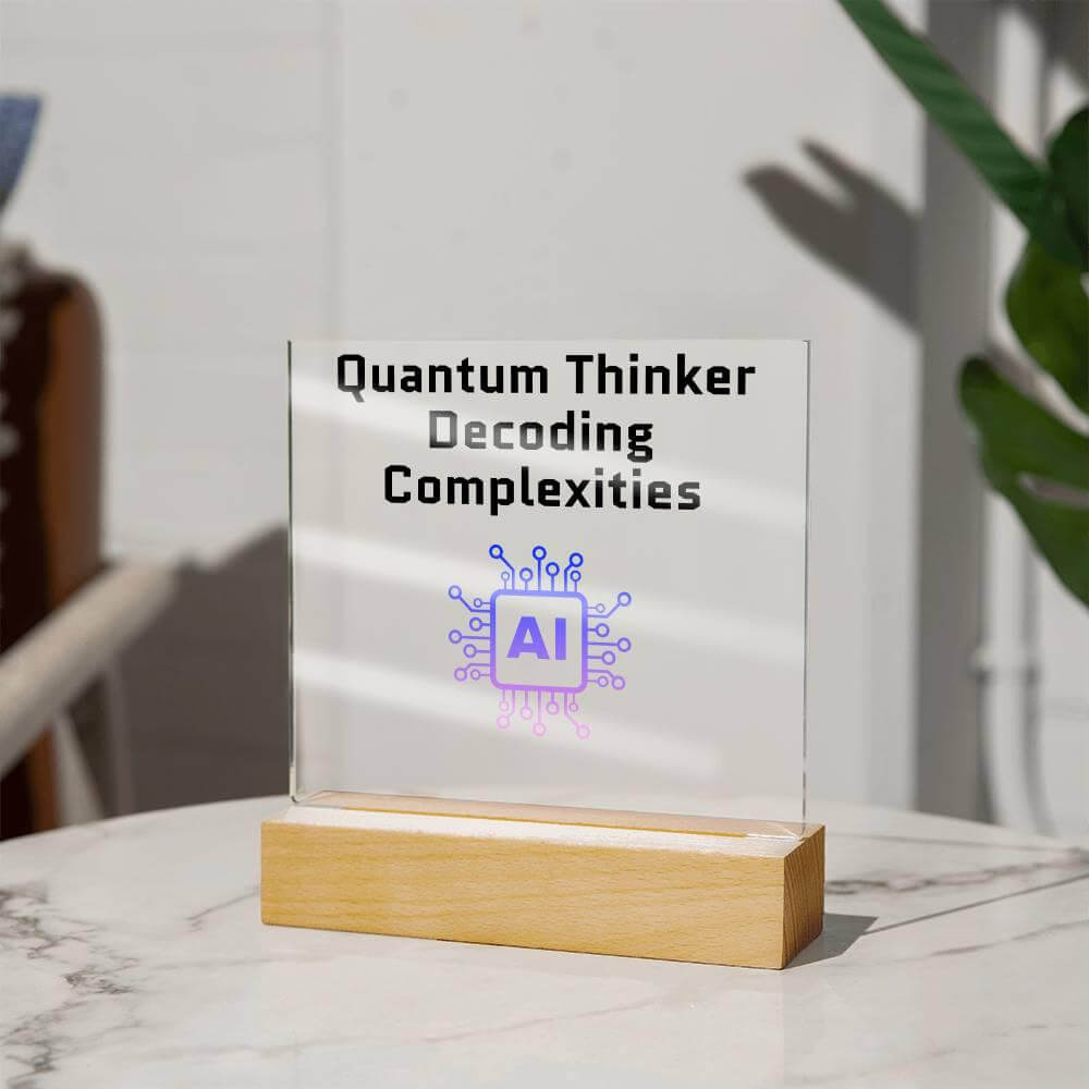 AI - ML Enthusiasts Square Acrylic Plaque - AnalyticsMerch.Com