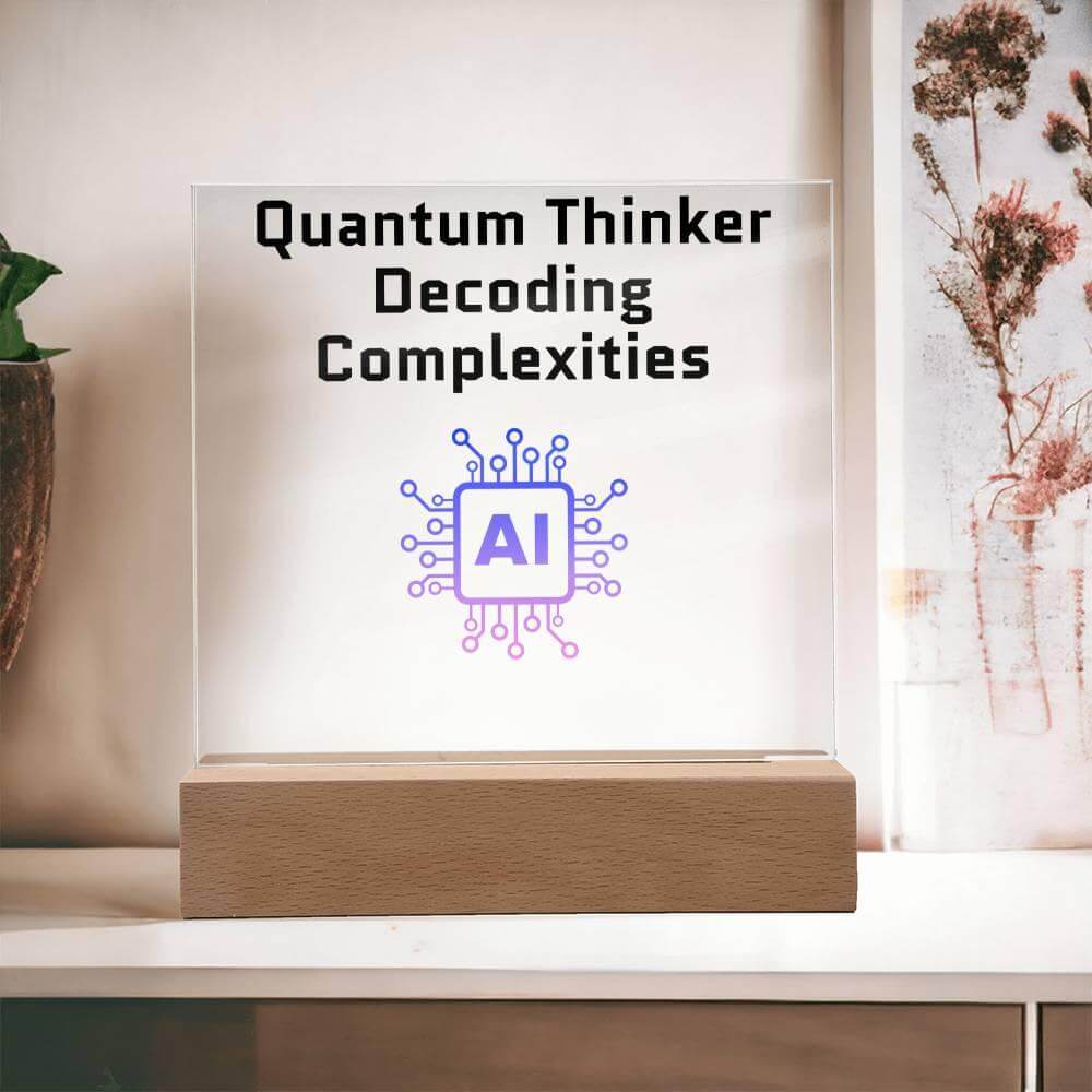 AI - ML Enthusiasts Square Acrylic Plaque - AnalyticsMerch.Com