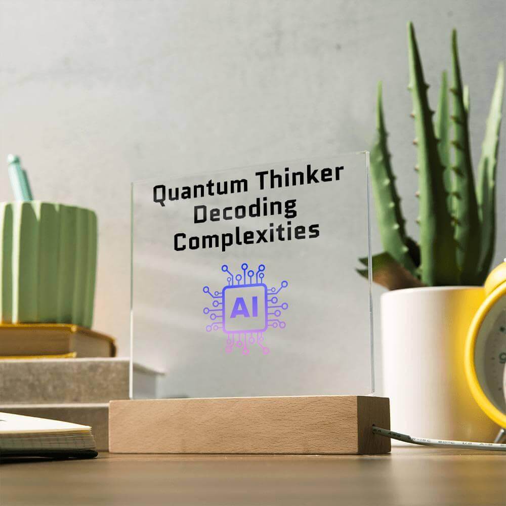 AI - ML Enthusiasts Square Acrylic Plaque - AnalyticsMerch.Com