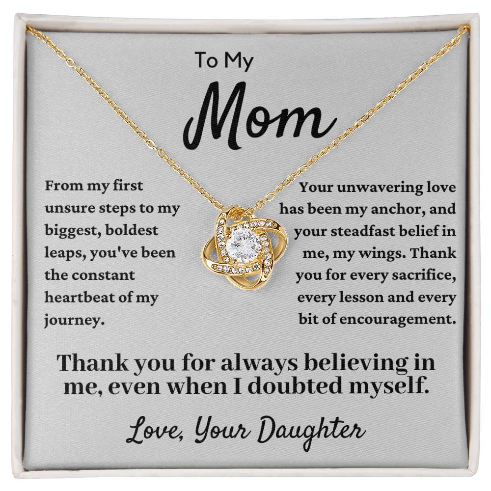 To My Beautiful Mom, Mother Daughter Necklace, Mother's Day Gift