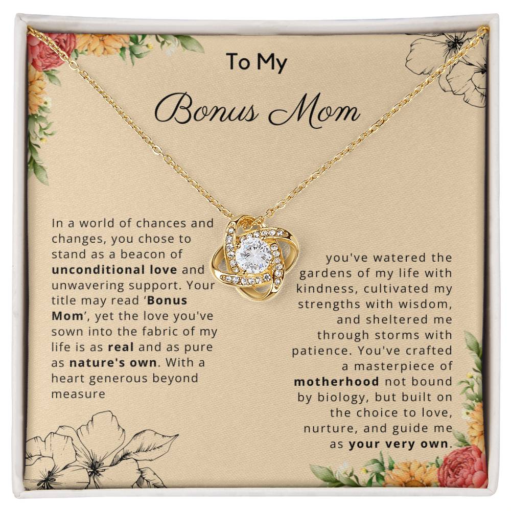 Bonus Mom Love Knot Necklace - Perfect for Her Special Day