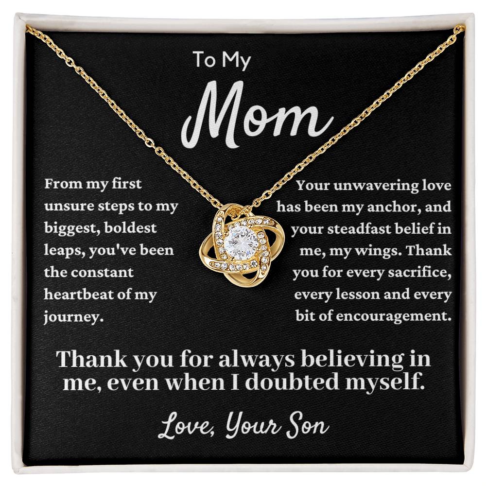 To My Beautiful Mom, Mother Son Necklace, Mom Gift, Mother's Day Gift