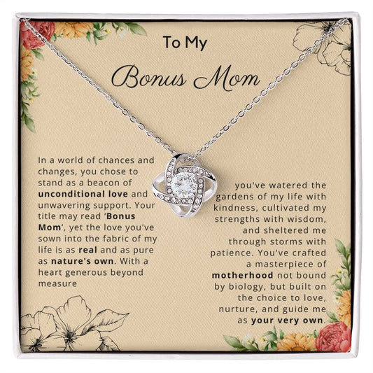 Bonus Mom Love Knot Necklace - Perfect for Her Special Day