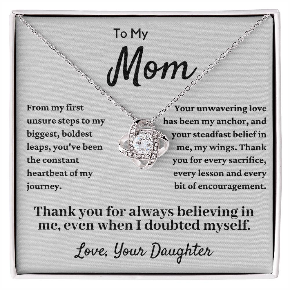 To My Beautiful Mom, Mother Daughter Necklace, Mother's Day Gift