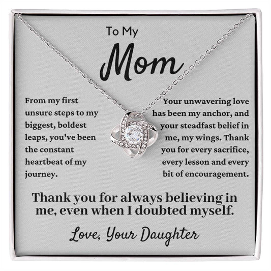 To My Beautiful Mom, Mother Daughter Necklace, Mother's Day Gift