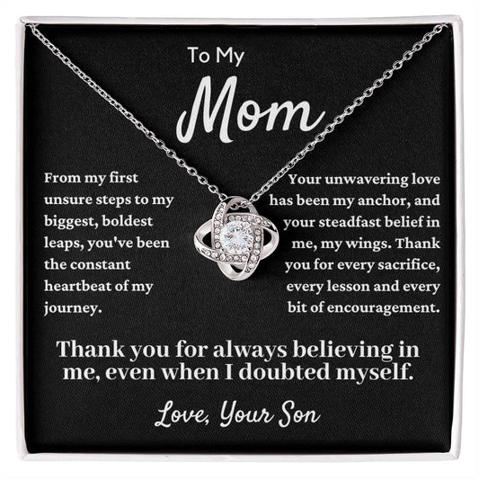 To My Beautiful Mom, Mother Son Necklace, Mom Gift, Mother's Day Gift