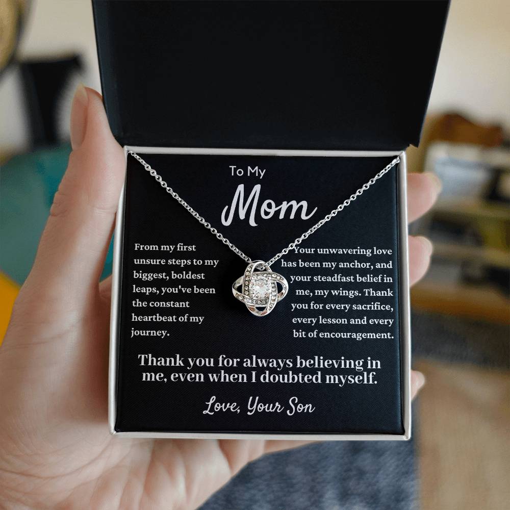 To My Beautiful Mom, Mother Son Necklace, Mom Gift, Mother's Day Gift