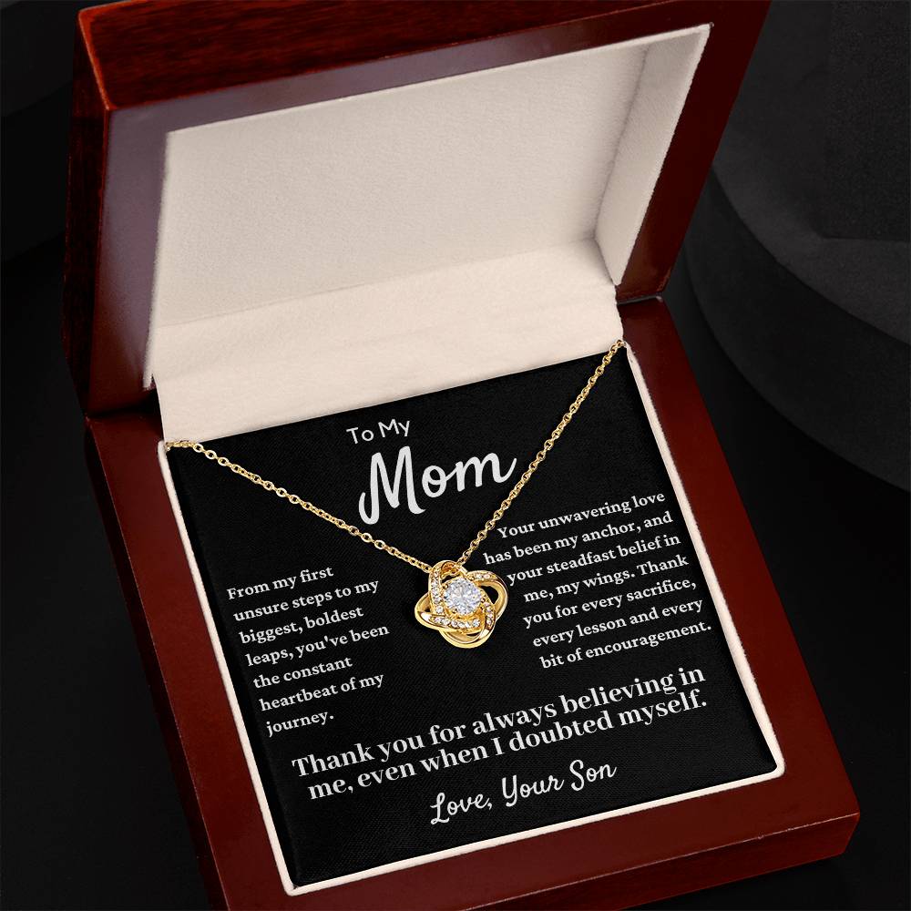 To My Beautiful Mom, Mother Son Necklace, Mom Gift, Mother's Day Gift