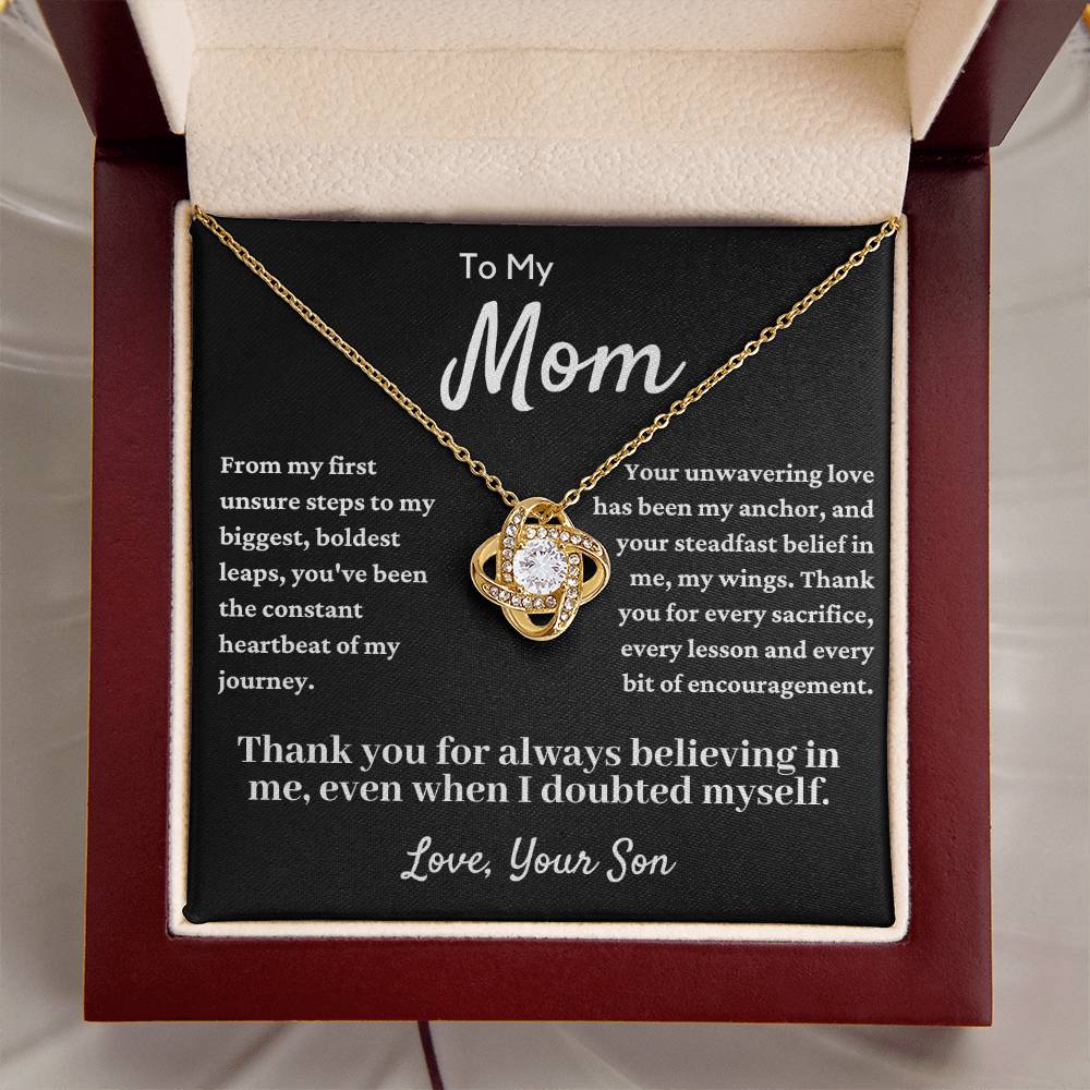 To My Beautiful Mom, Mother Son Necklace, Mom Gift, Mother's Day Gift