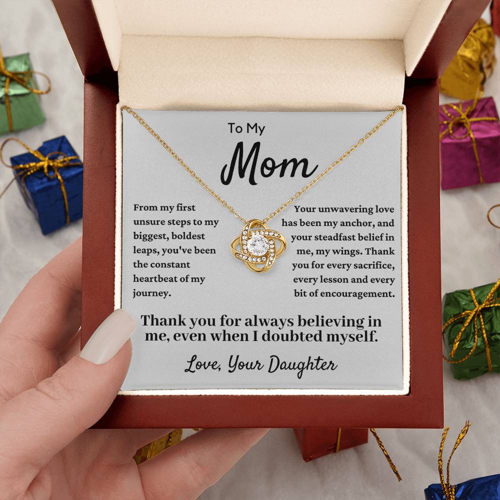 To My Beautiful Mom, Mother Daughter Necklace, Mother's Day Gift