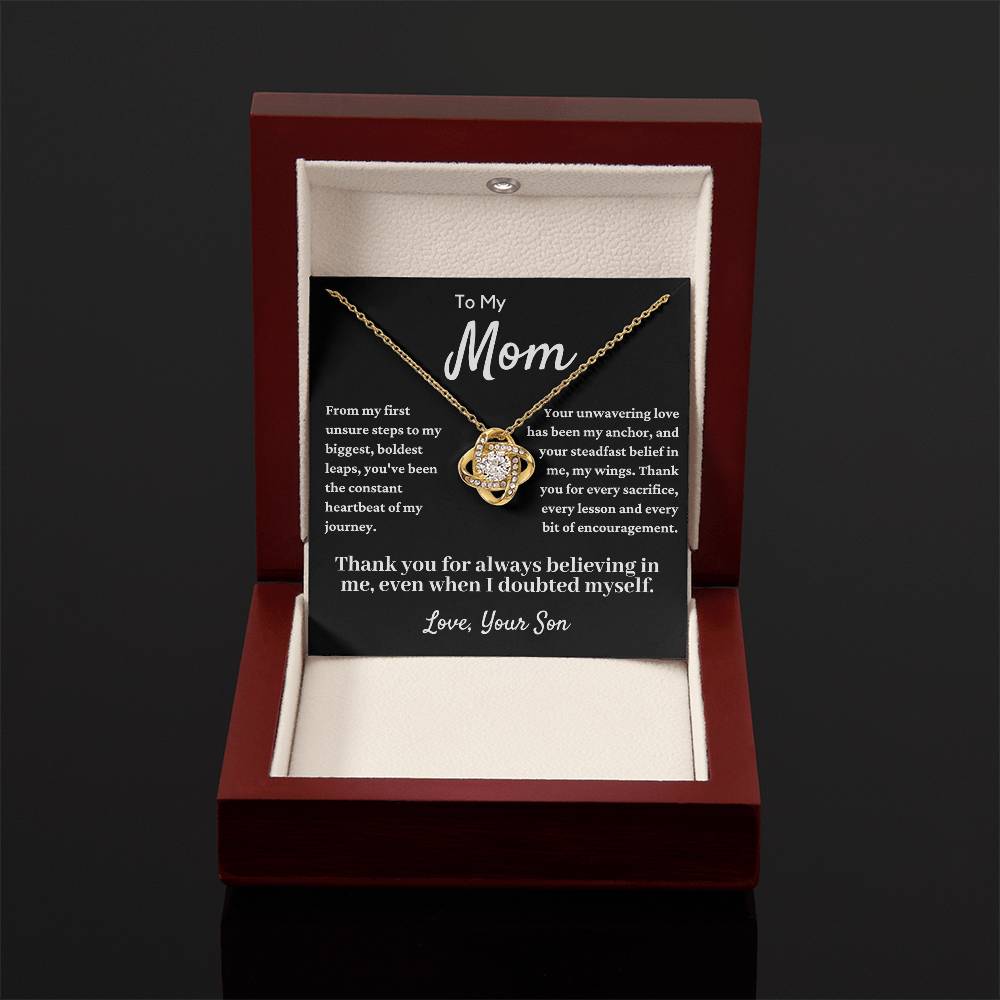 To My Beautiful Mom, Mother Son Necklace, Mom Gift, Mother's Day Gift