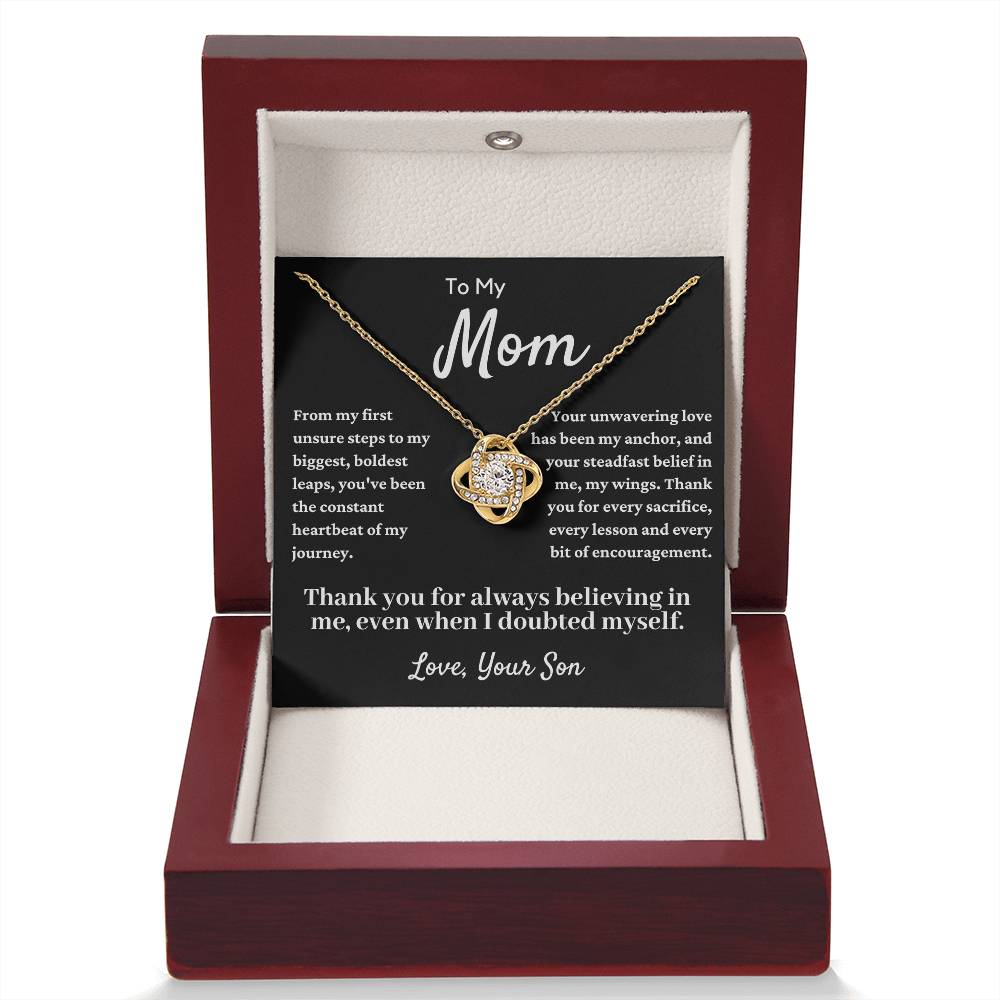 To My Beautiful Mom, Mother Son Necklace, Mom Gift, Mother's Day Gift