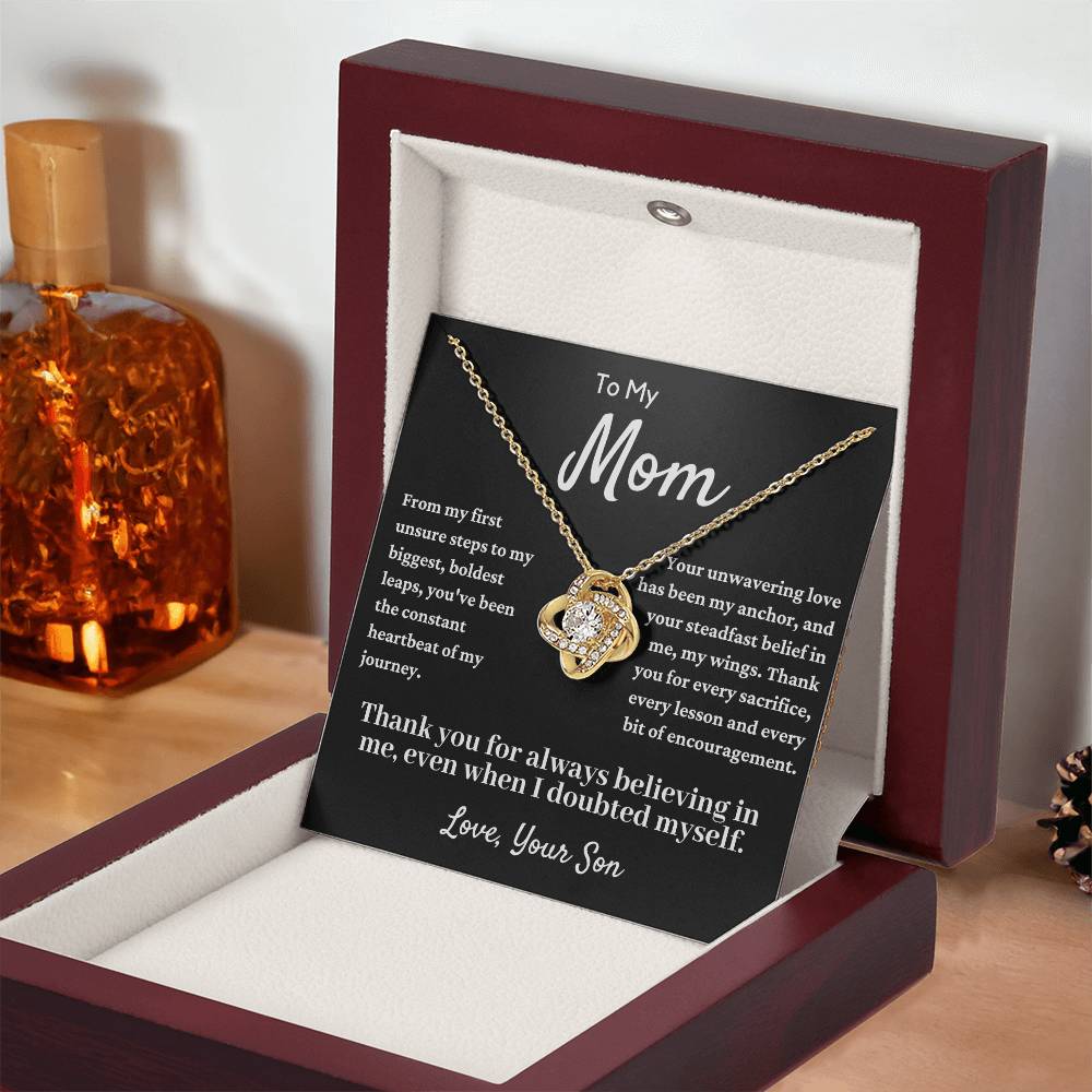 To My Beautiful Mom, Mother Son Necklace, Mom Gift, Mother's Day Gift