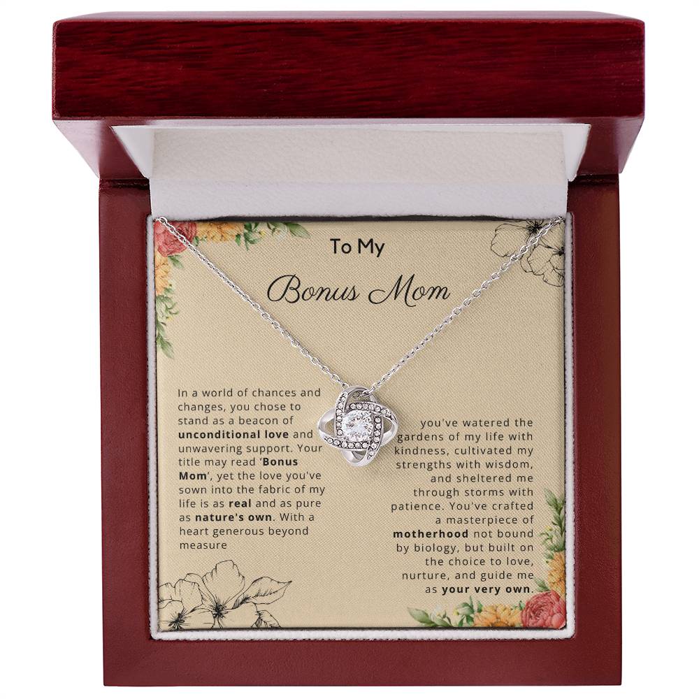 Bonus Mom Love Knot Necklace - Perfect for Her Special Day