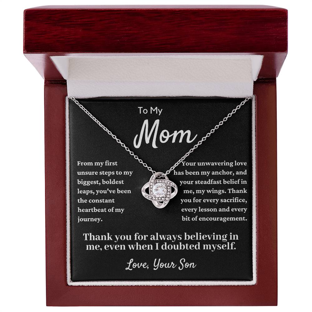 To My Beautiful Mom, Mother Son Necklace, Mom Gift, Mother's Day Gift