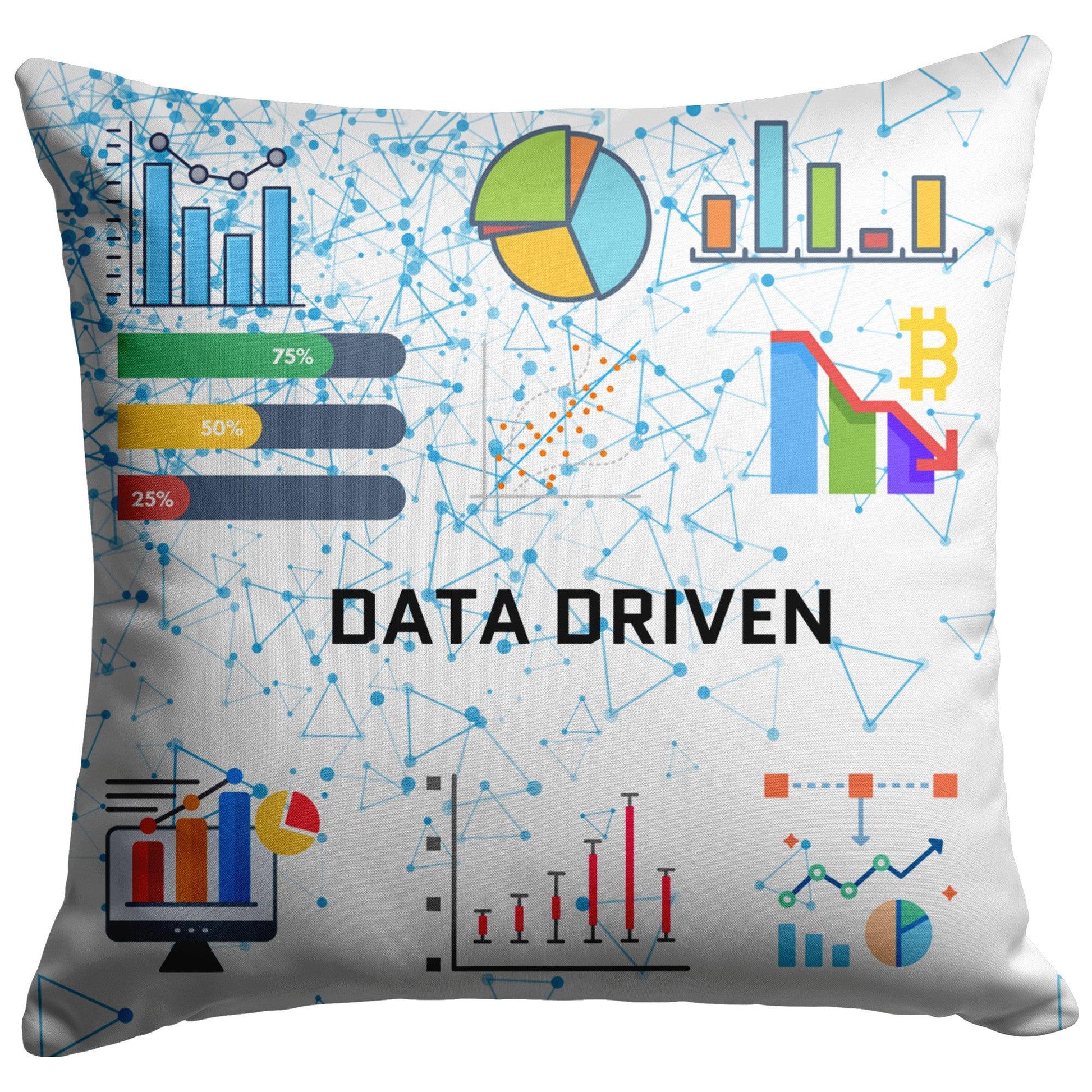 Data-Driven Plush Pillow: Analytics Design for Tech Lovers - AnalyticsMerch.Com