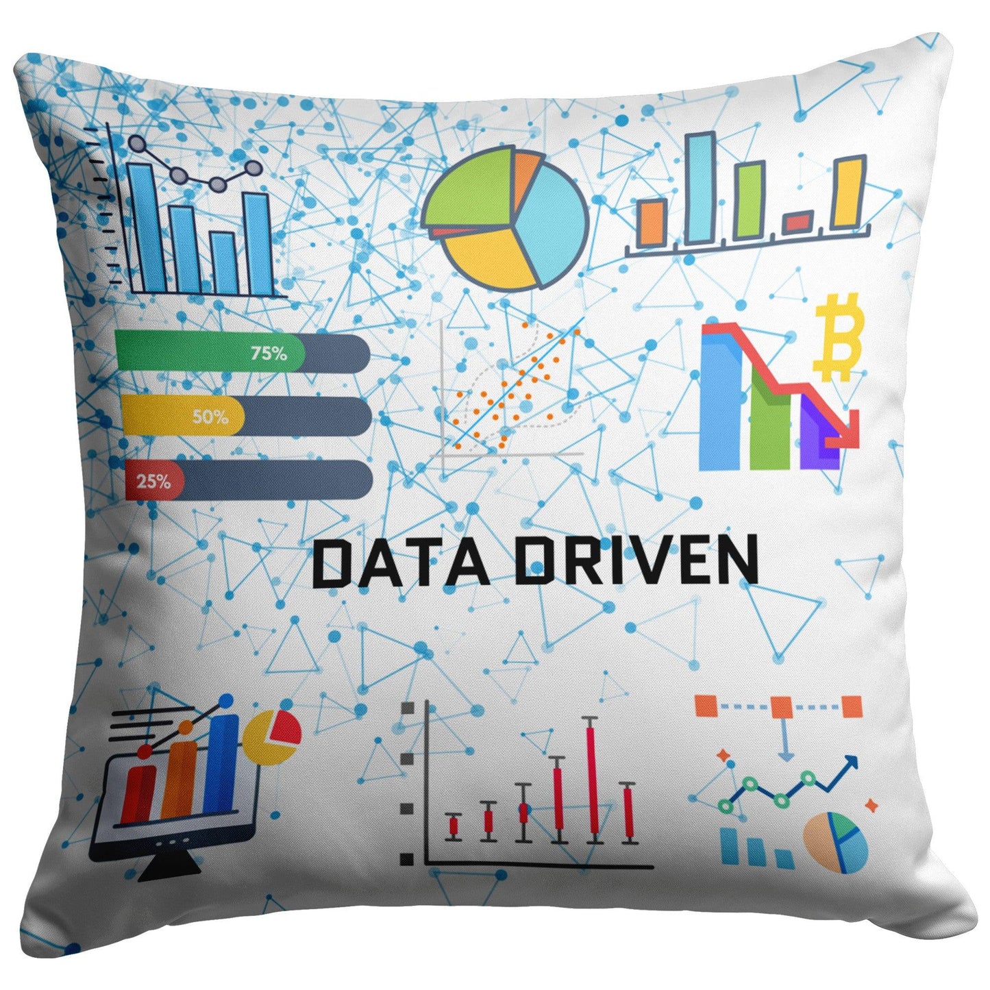 Data-Driven Plush Pillow: Analytics Design for Tech Lovers - AnalyticsMerch.Com