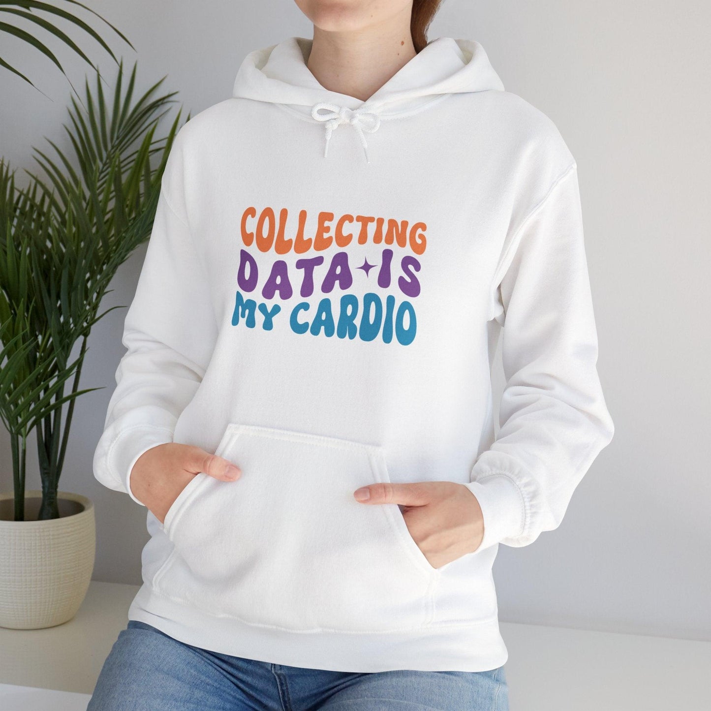 Data Enthusiast's Cozy Hooded Sweatshirt - Soft Blend with Style - AnalyticsMerch.Com