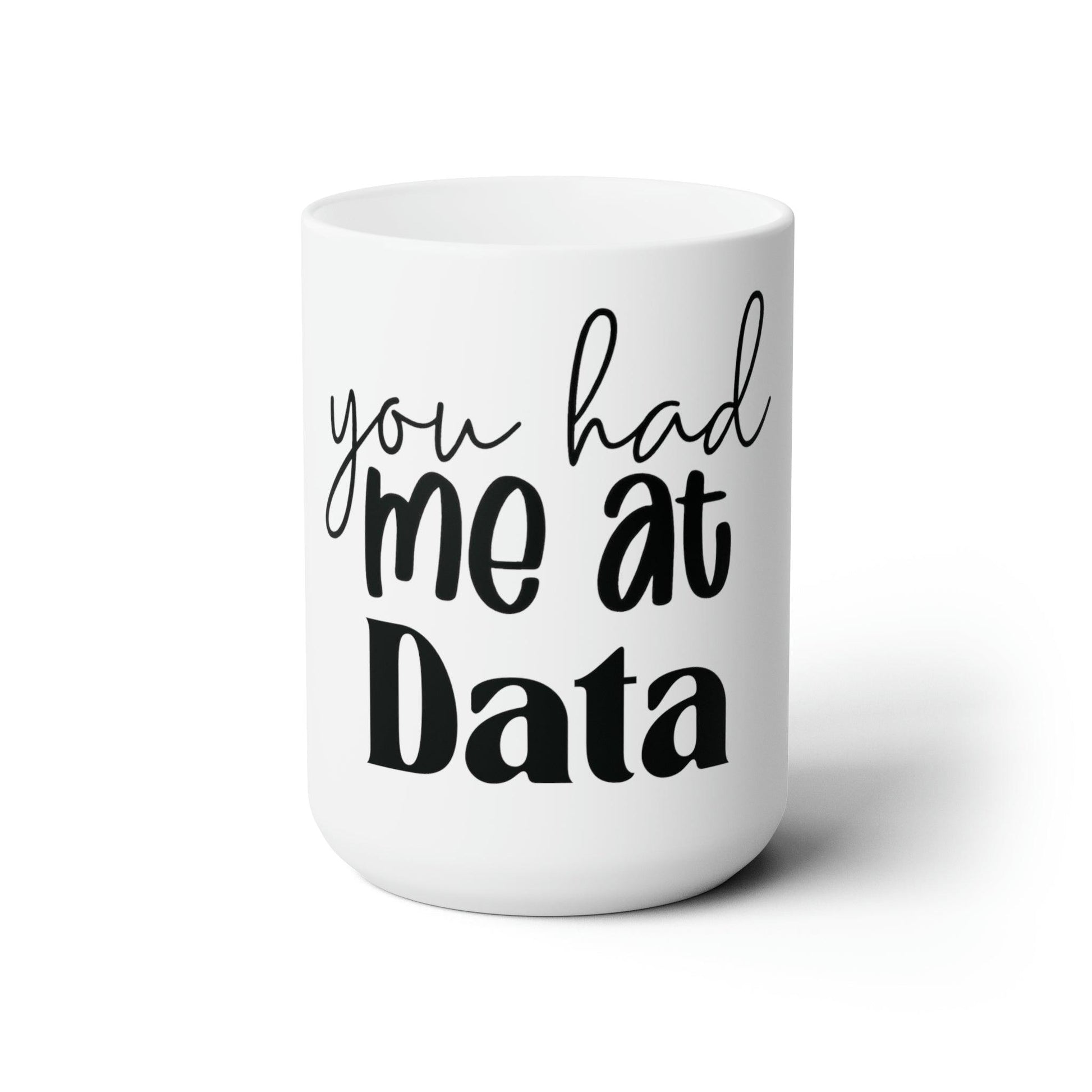 Data Lover's 15 oz Coffee Mug - Quirky Ceramic Cup for Analytics Enthusiasts - AnalyticsMerch.Com