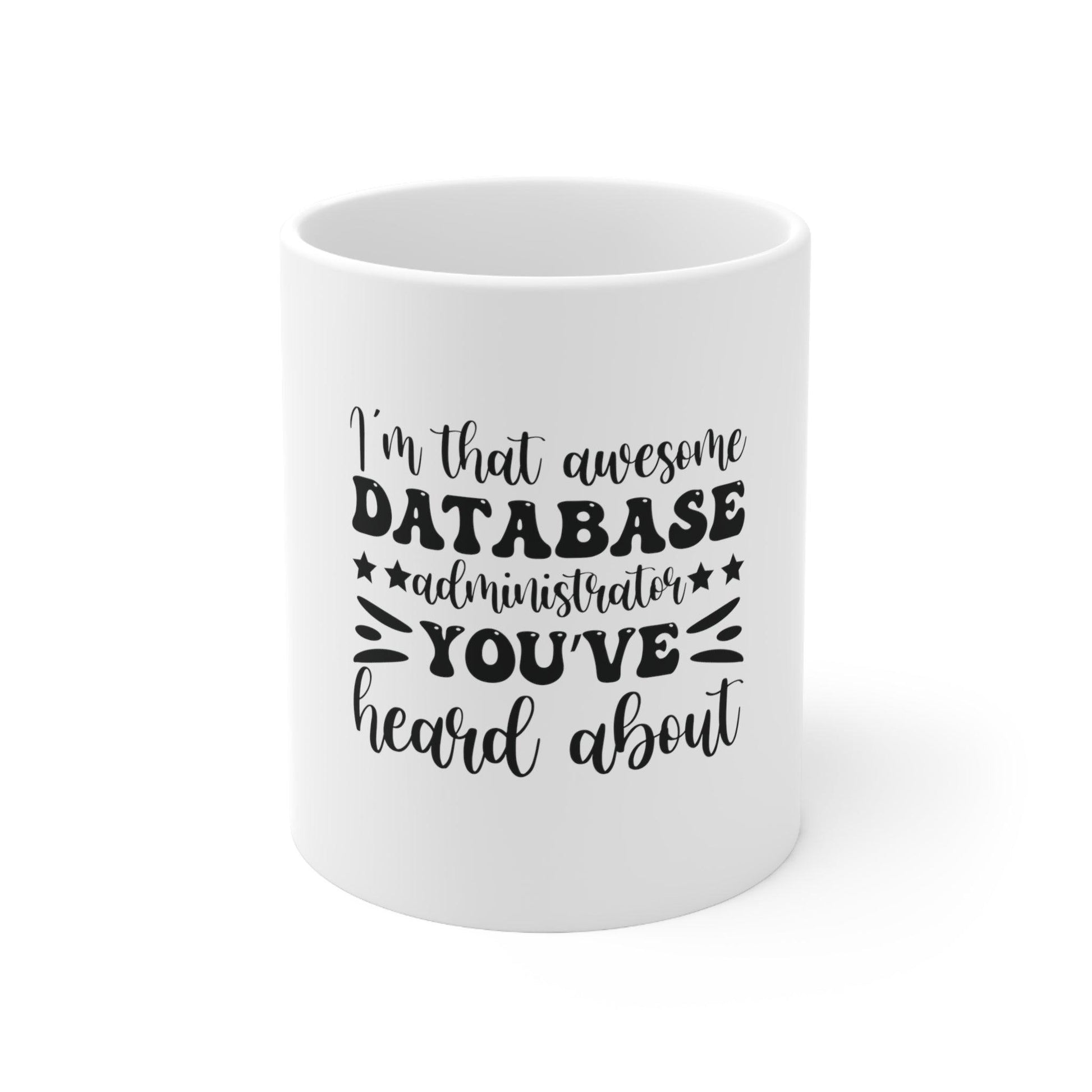 Database Pro 11oz White Ceramic Coffee Mug - Perfect Tech Gift - AnalyticsMerch.Com