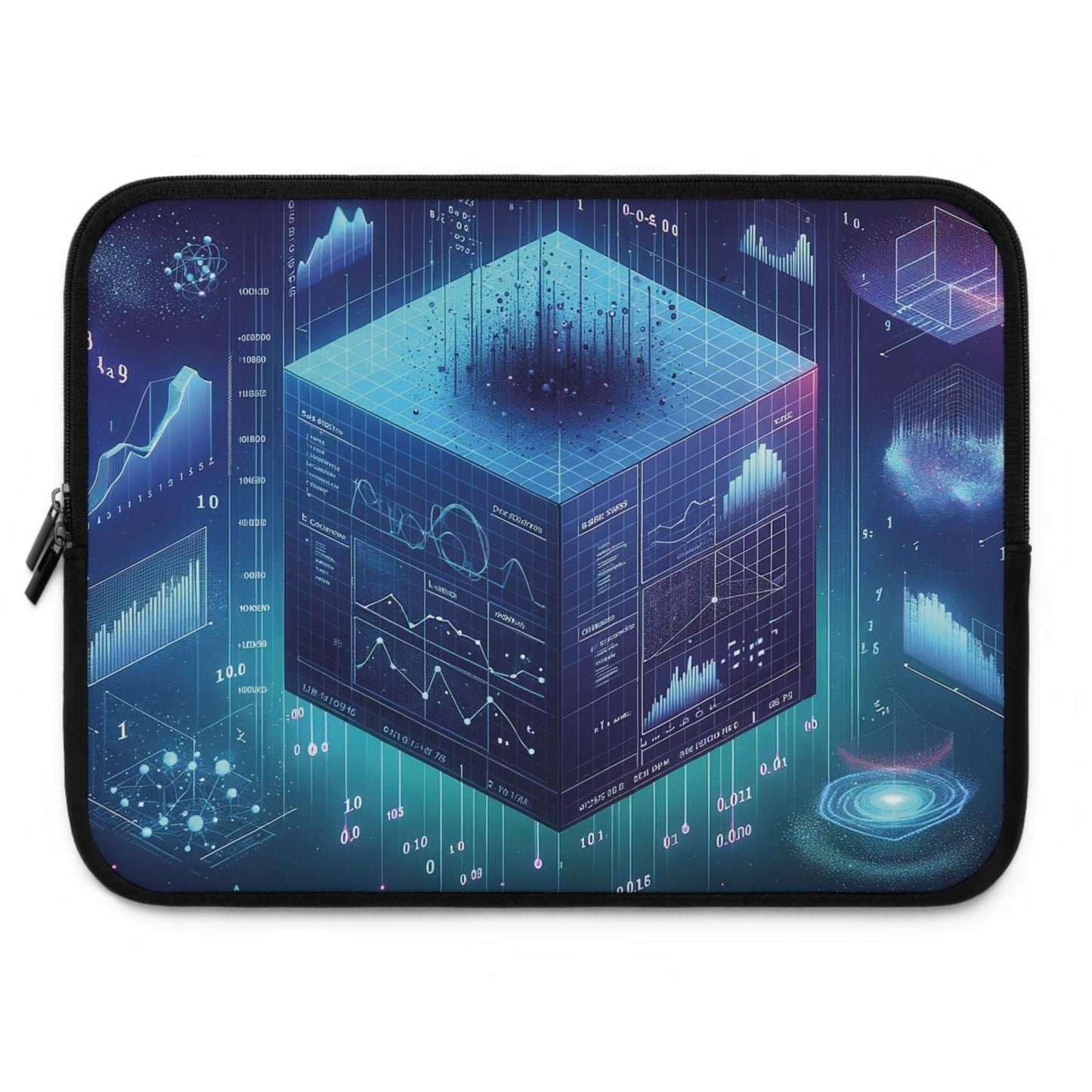 Laptop Sleeve: 3D Data Universe Ideal for AI & Analytics Pros - AnalyticsMerch.Com