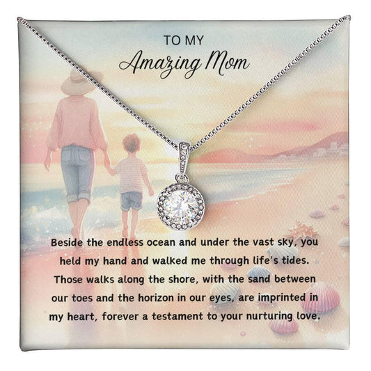 Mothers day jewelry with message card - Shimmering Sands - Eternal Hope Necklace - AnalyticsMerch.Com