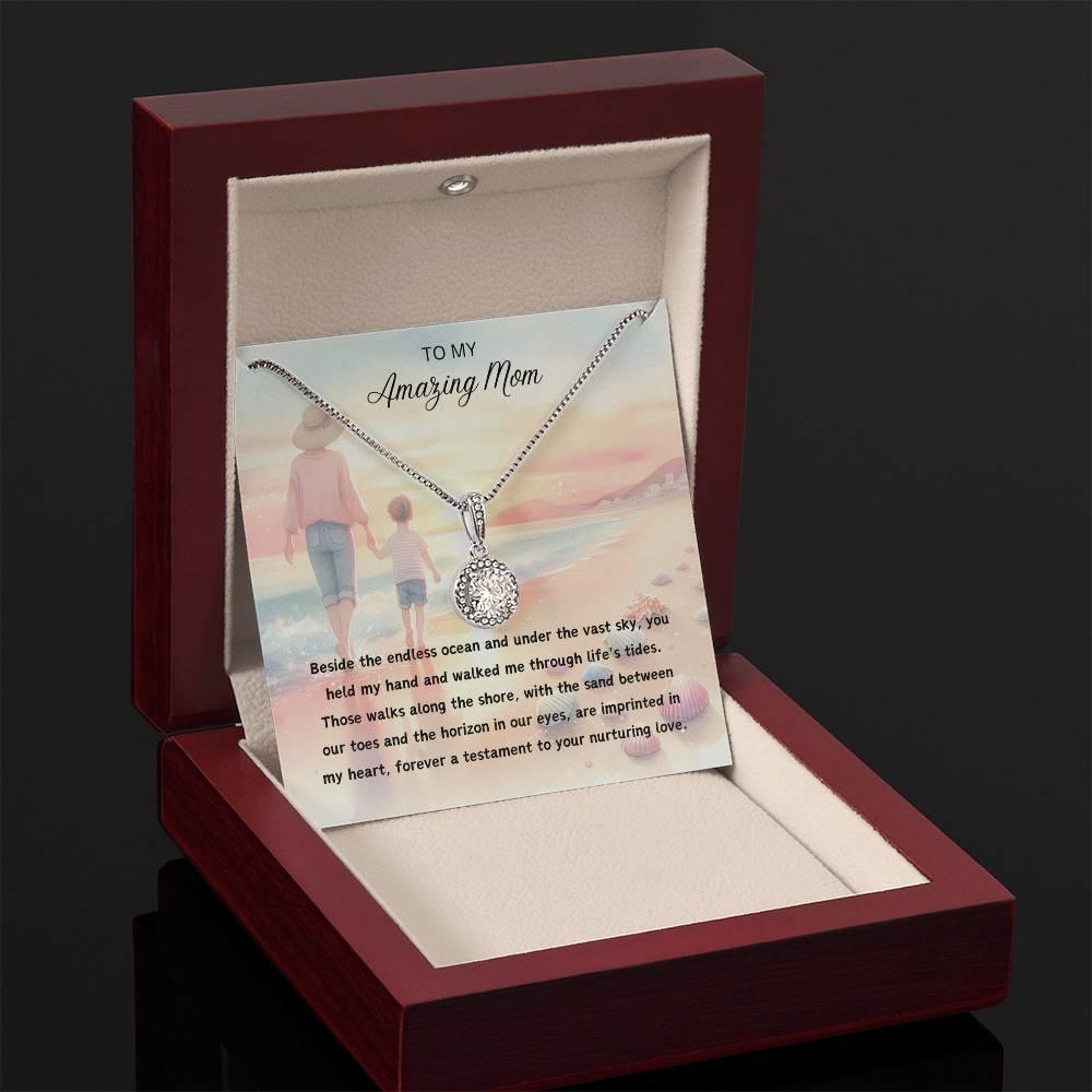 Mothers day jewelry with message card - Shimmering Sands - Eternal Hope Necklace - AnalyticsMerch.Com