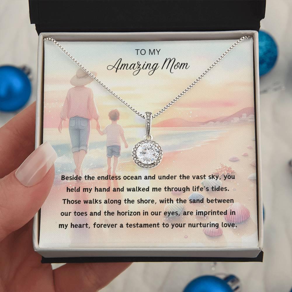 Mothers day jewelry with message card - Shimmering Sands - Eternal Hope Necklace - AnalyticsMerch.Com