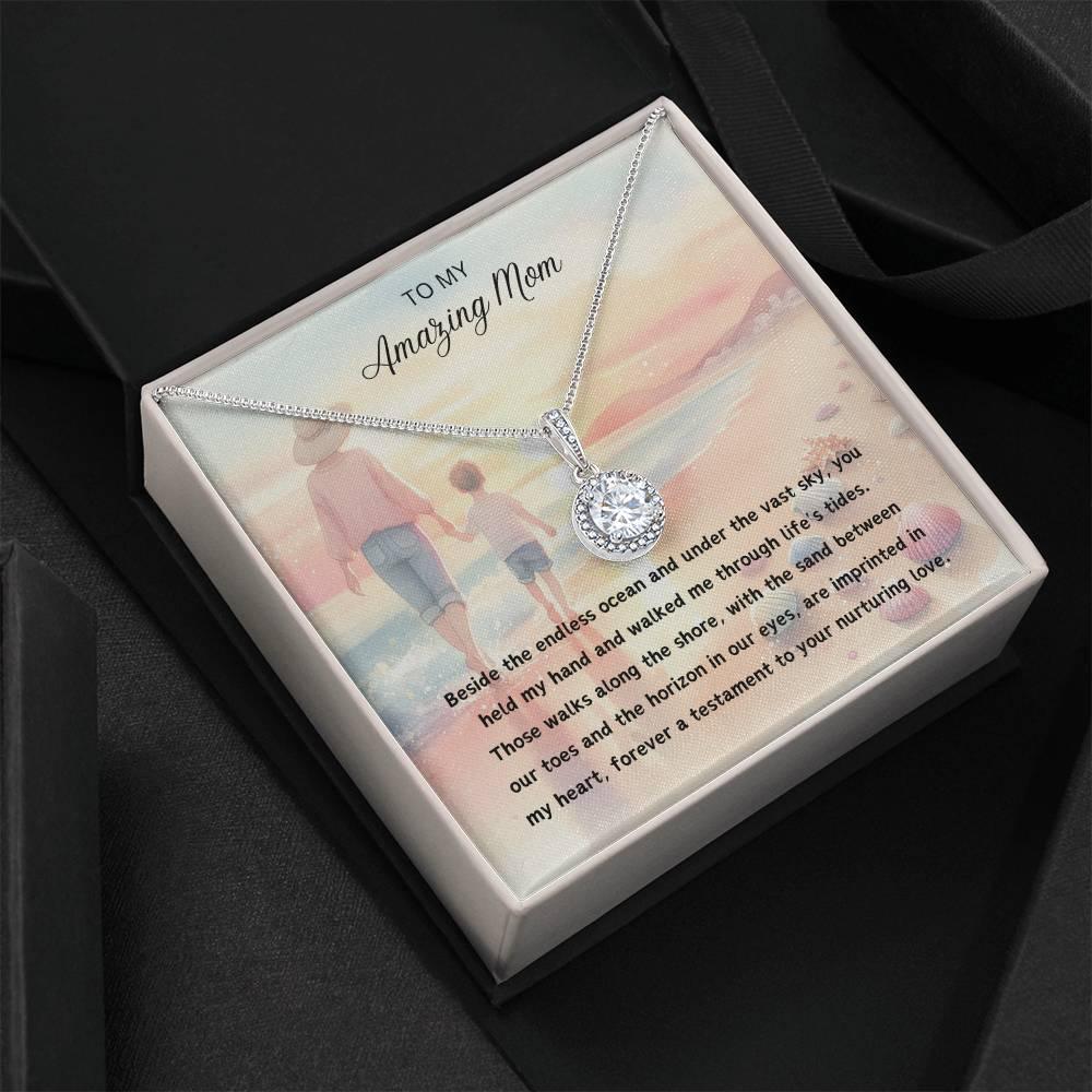 Mothers day jewelry with message card - Shimmering Sands - Eternal Hope Necklace - AnalyticsMerch.Com