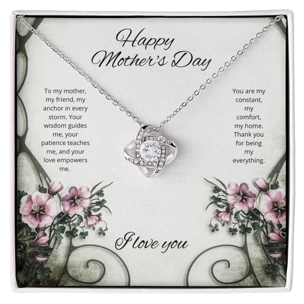 Mothers day Necklace With Message Card Unbreakable Love Knot The Quintessential Mother's Day Tribute - AnalyticsMerch.Com