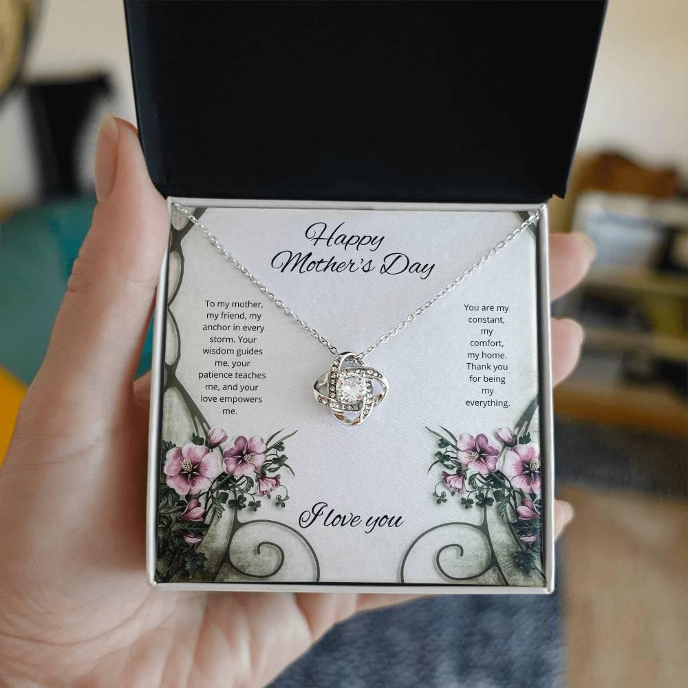 Mothers day Necklace With Message Card Unbreakable Love Knot The Quintessential Mother's Day Tribute - AnalyticsMerch.Com