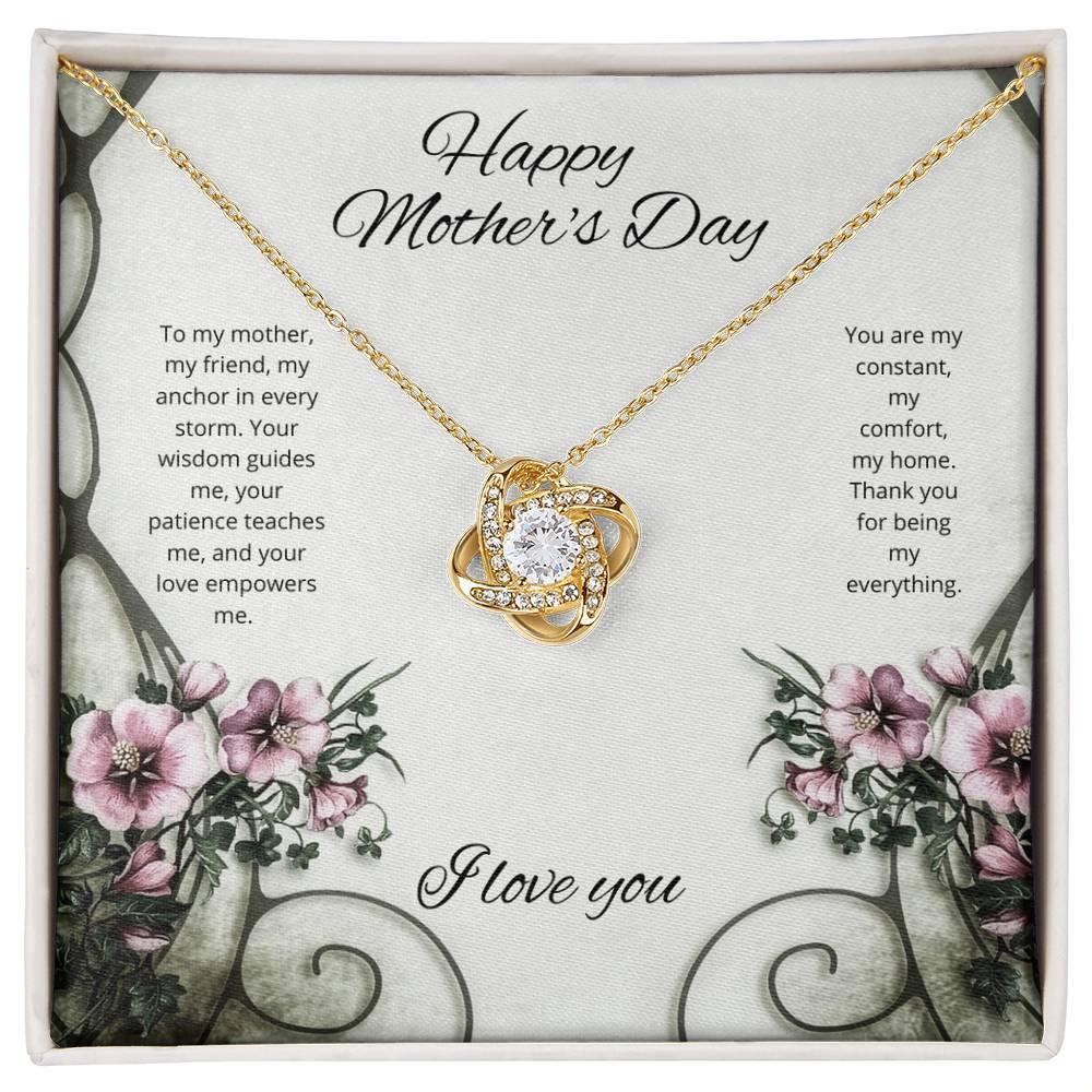 Mothers day Necklace With Message Card Unbreakable Love Knot The Quintessential Mother's Day Tribute - AnalyticsMerch.Com