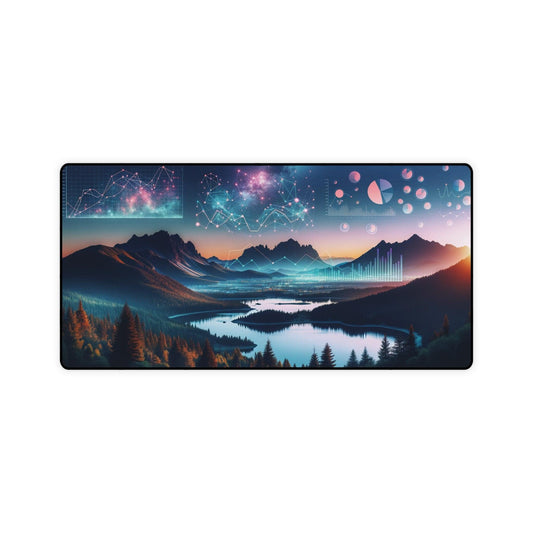 Nature Meets Data Visualization Computer Desk Mat - AnalyticsMerch.Com