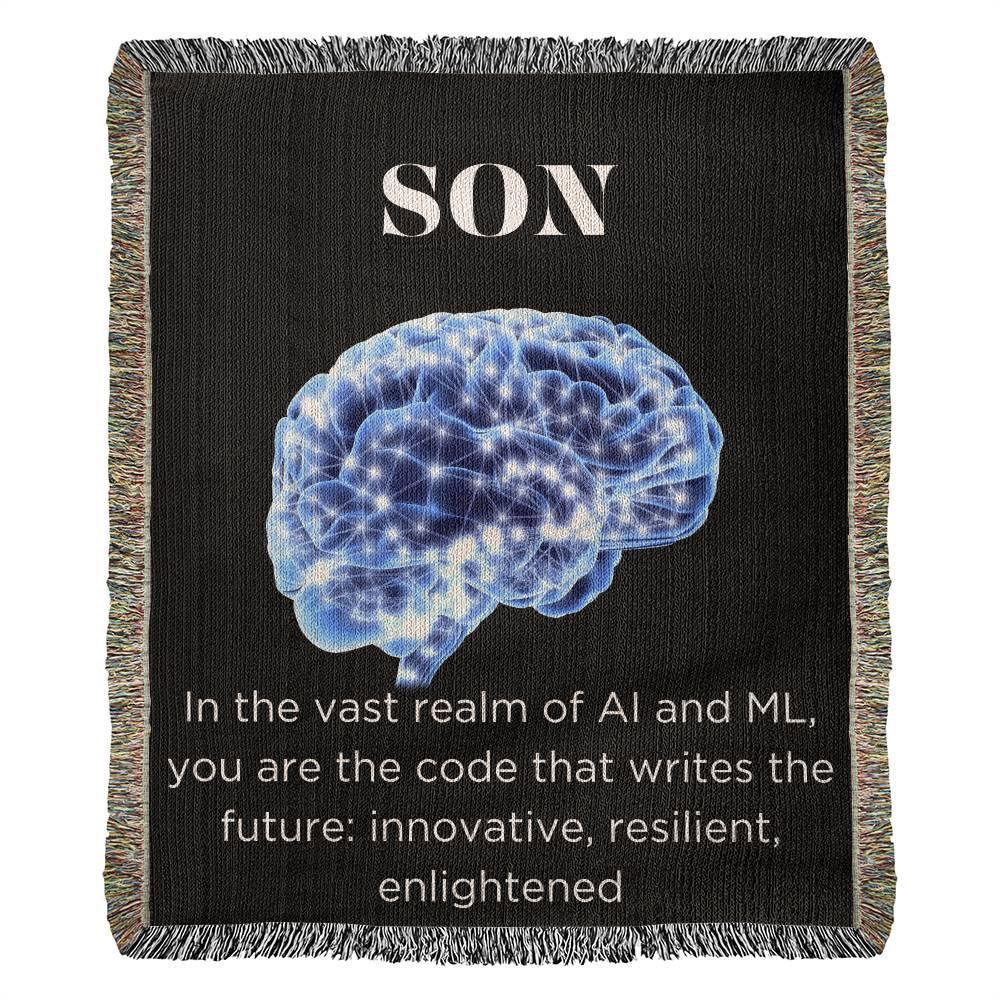 Neural Growth Heirloom Blanket - For Your Son Who Wins & Learns in AI