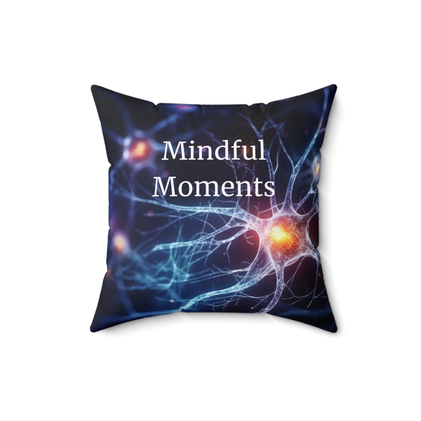 Neuro Spark Square Pillow - Modern Blue Accent - AnalyticsMerch.Com