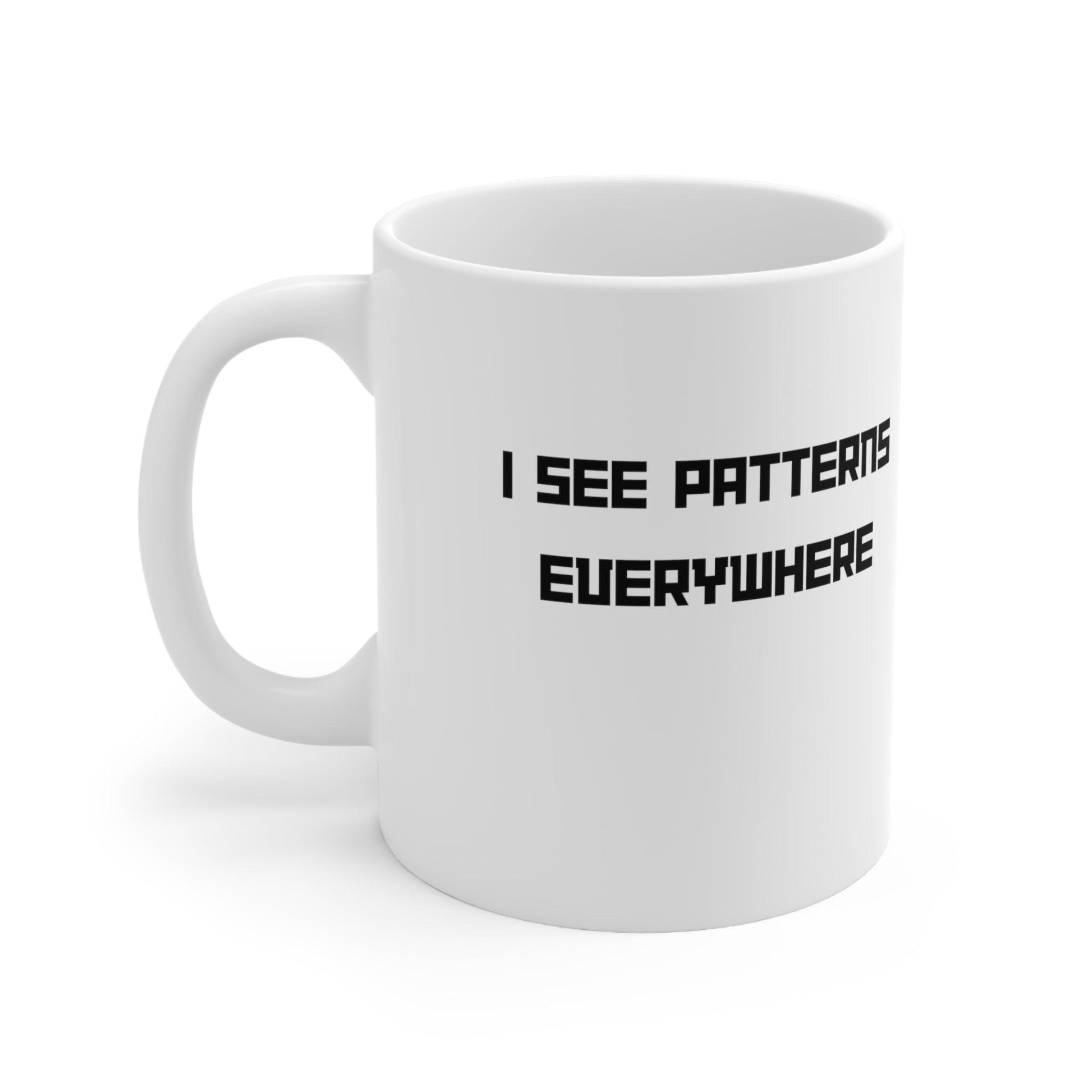 Pattern Perception White Ceramic Mug - AnalyticsMerch.com - AnalyticsMerch.Com