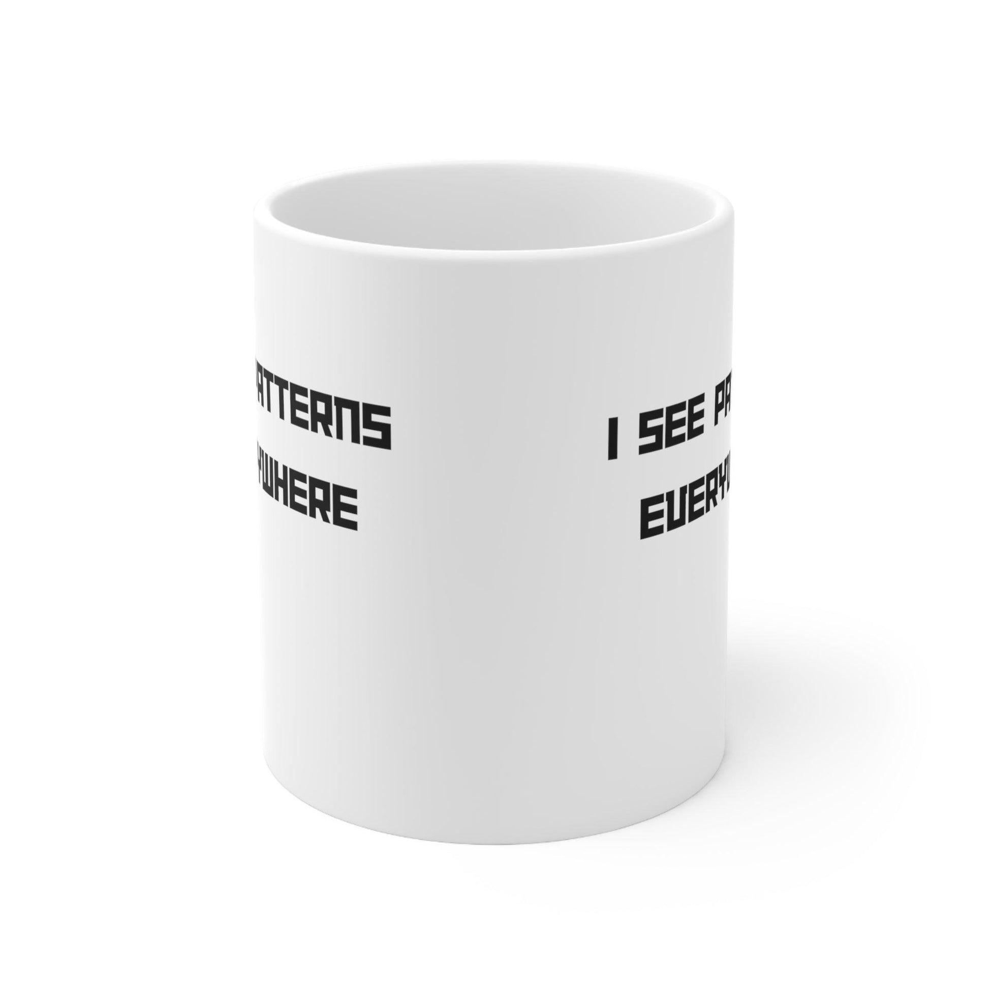 Pattern Perception White Ceramic Mug - AnalyticsMerch.com - AnalyticsMerch.Com