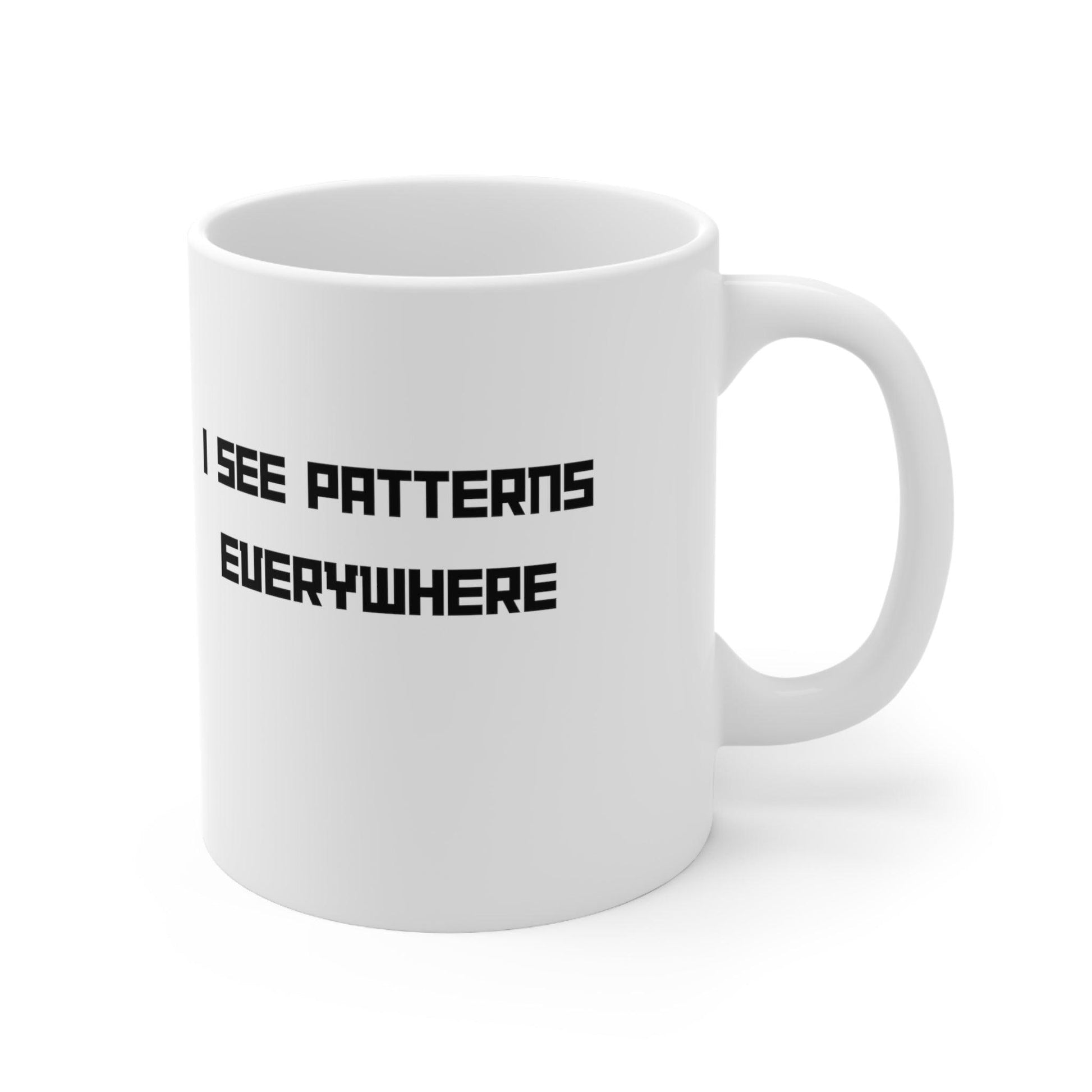 Pattern Perception White Ceramic Mug - AnalyticsMerch.com - AnalyticsMerch.Com